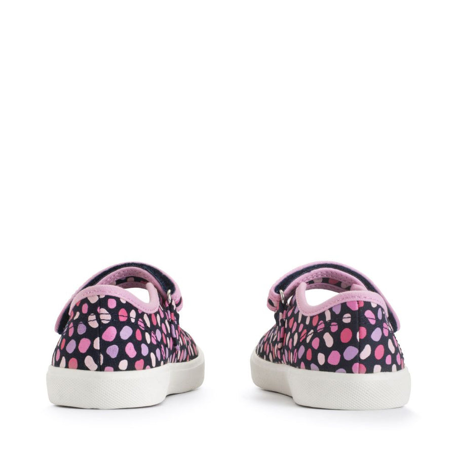 Start Rite - Busy Lizzie - Navy/Pink - Canvas Shoes