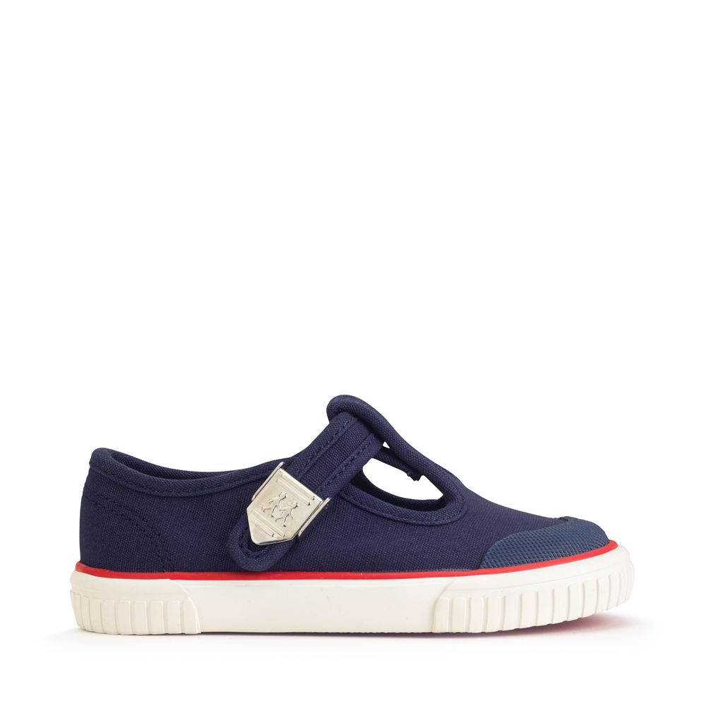 Boys navy canvas shoes clearance
