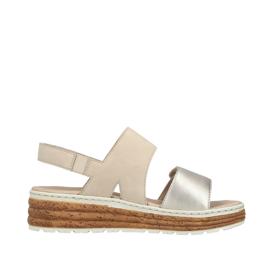 Rieker - 62761-90 - Palegold/Muschel - Sandals