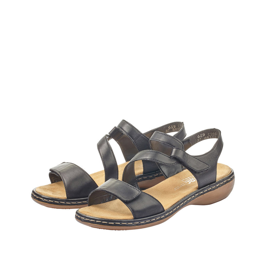 Rieker - 659C7-00 - Black - Sandals