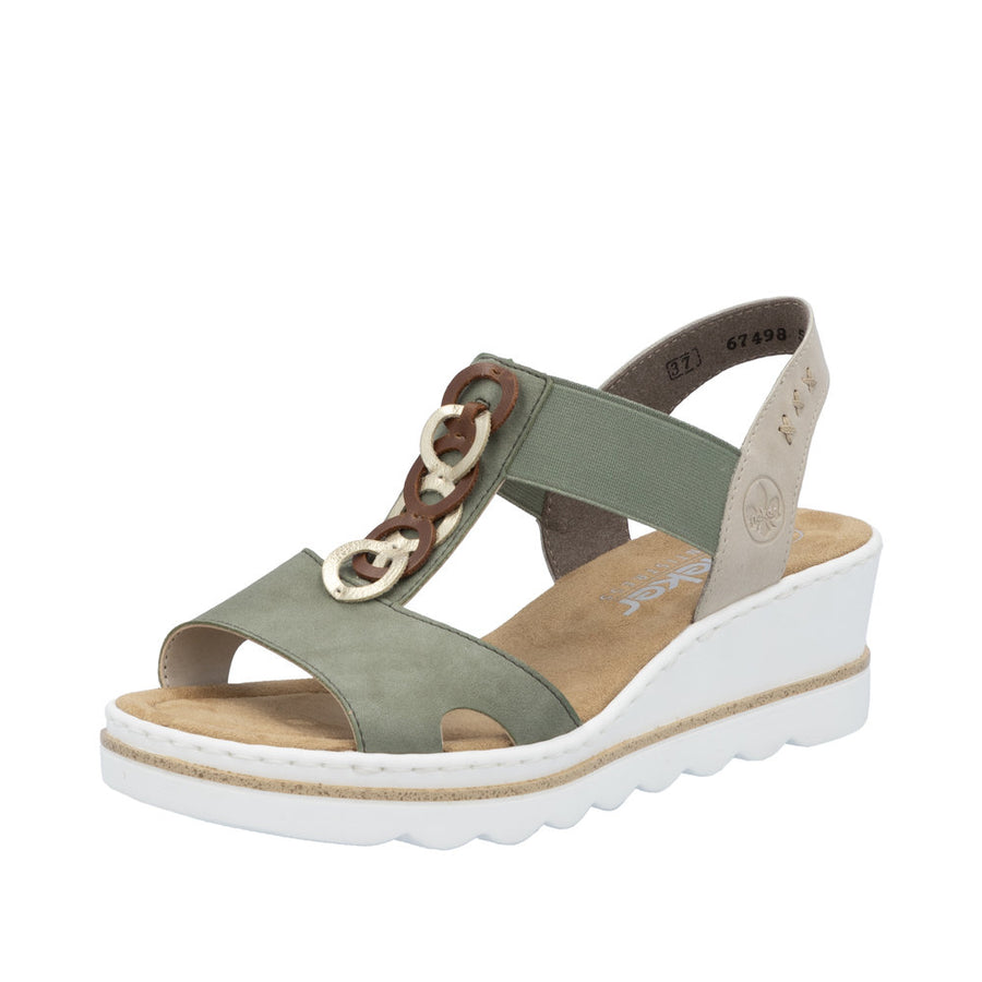 Rieker - 67498-52 - Schif/Lightgold/Amaretto/Ginger - Sandals