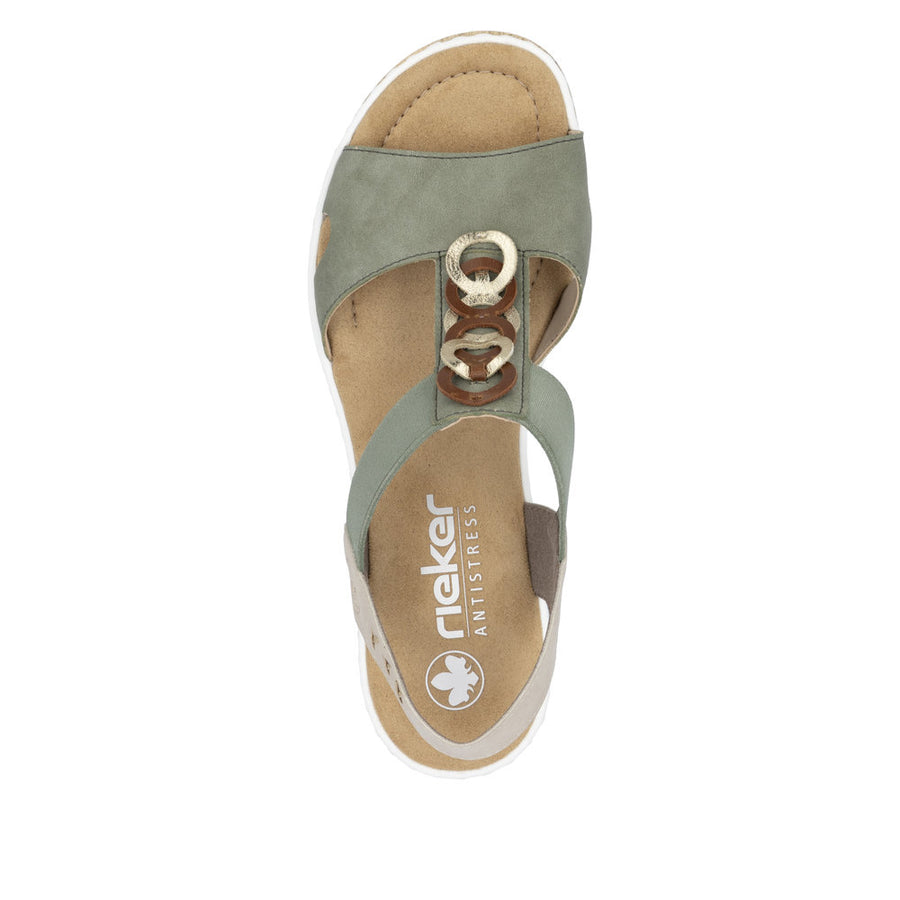 Rieker - 67498-52 - Schif/Lightgold/Amaretto/Ginger - Sandals