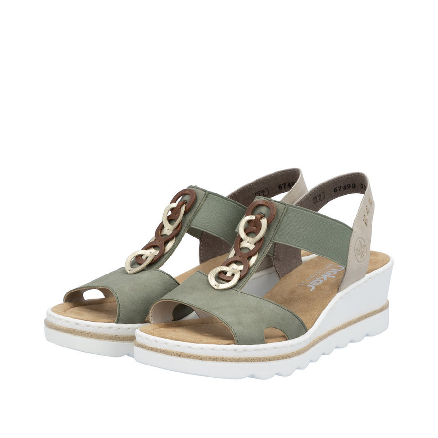 Rieker - 67498-52 - Schif/Lightgold/Amaretto/Ginger - Sandals