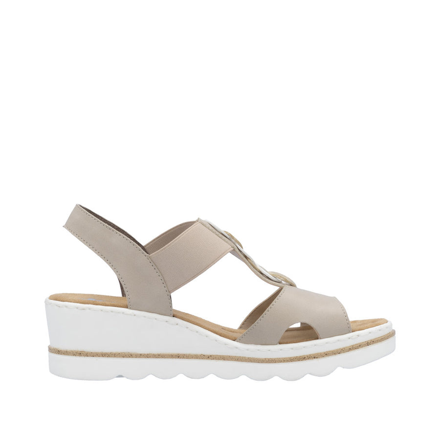 Rieker - 67498-62 - Lehm/Weiss/Lightgold - Sandals