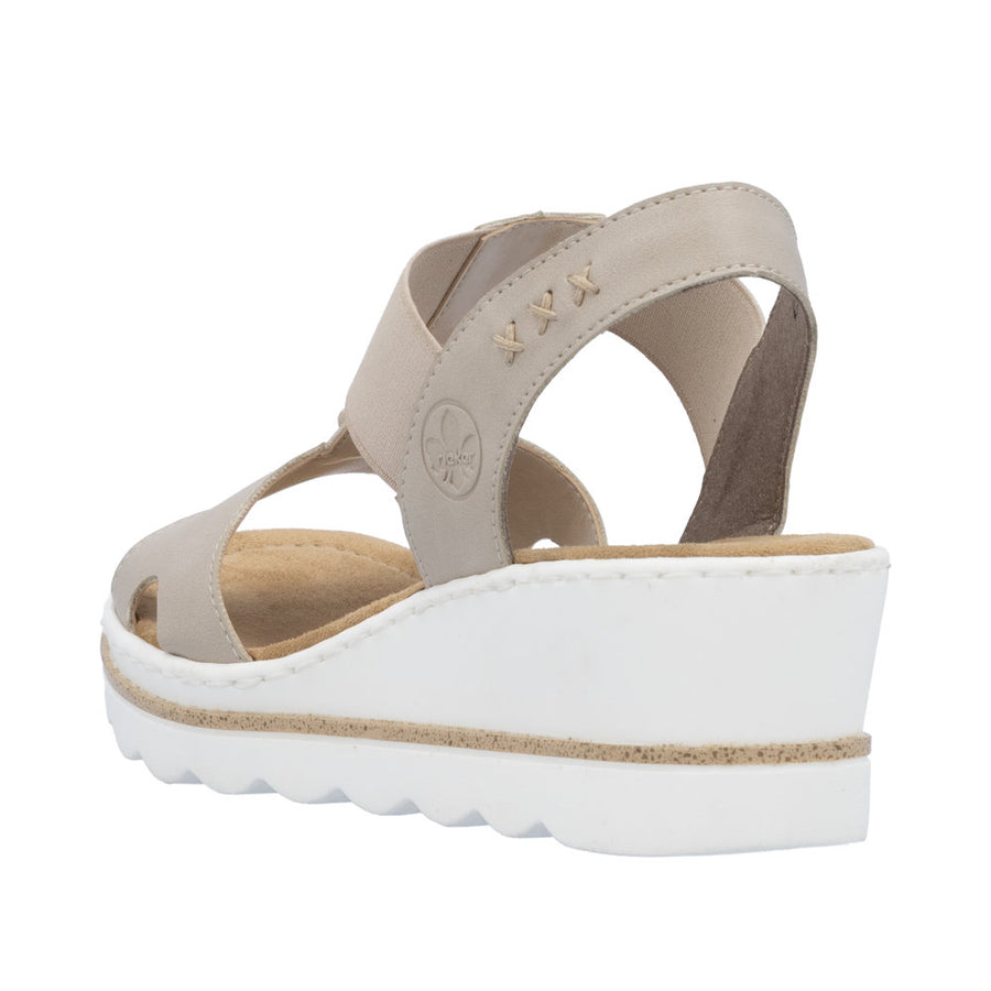 Rieker - 67498-62 - Lehm/Weiss/Lightgold - Sandals