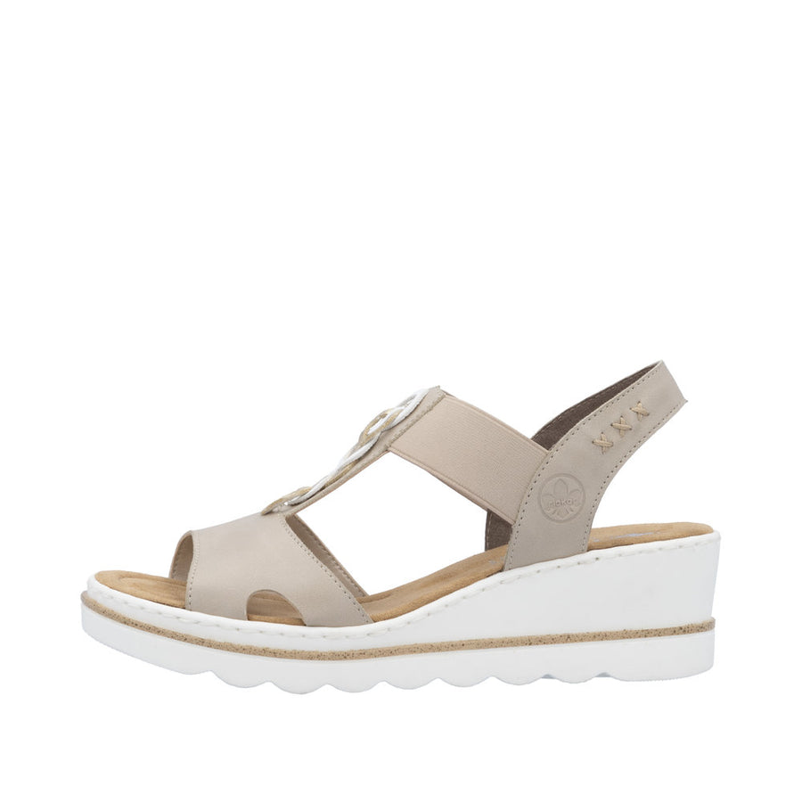 Rieker - 67498-62 - Lehm/Weiss/Lightgold - Sandals