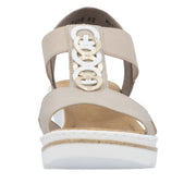 Rieker - 67498-62 - Lehm/Weiss/Lightgold - Sandals