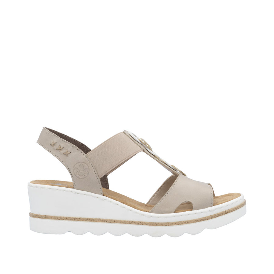 Rieker - 67498-62 - Lehm/Weiss/Lightgold - Sandals