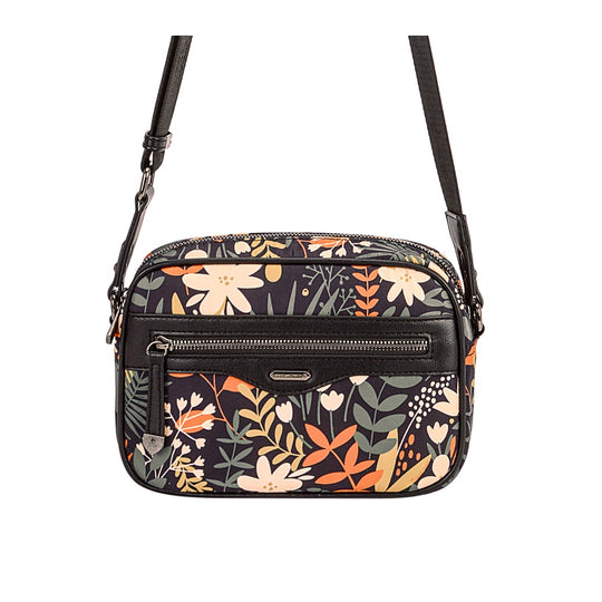 Nova Leathers - Floral Small Long Shoulder - Black  - Bags
