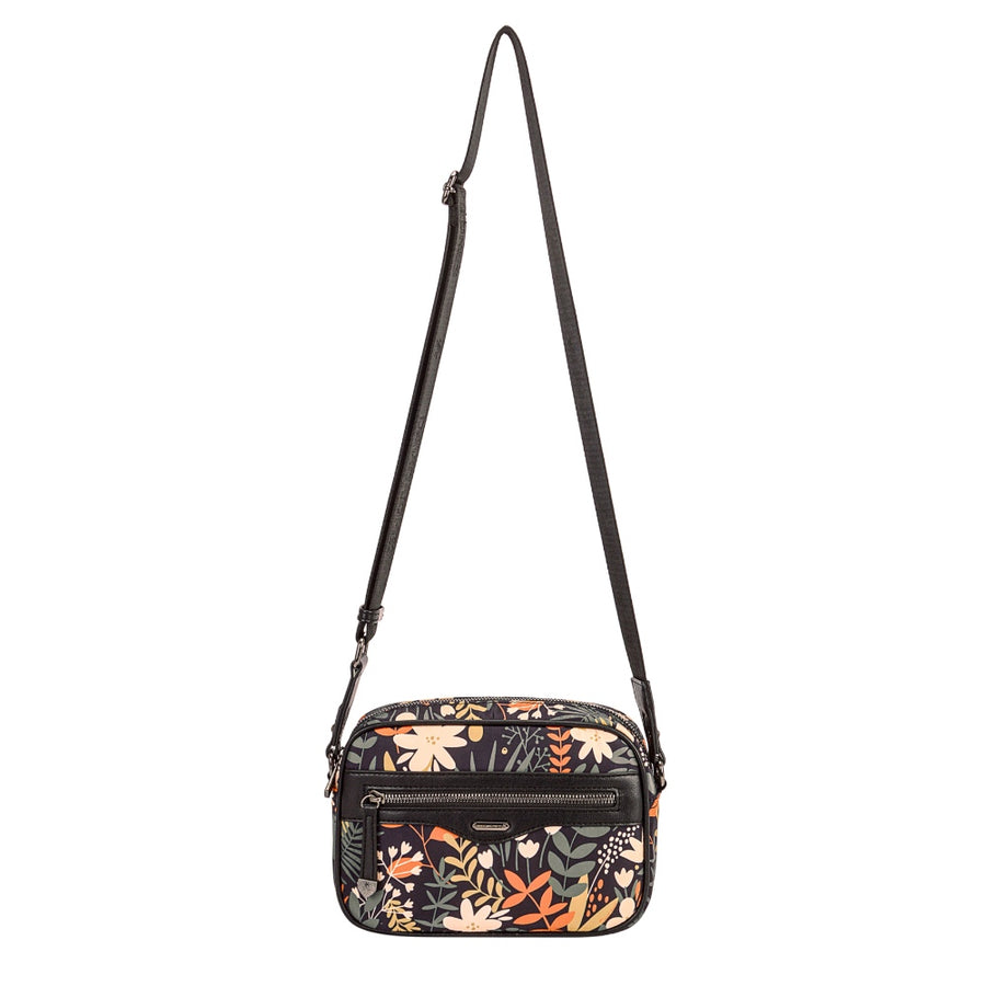 Nova Leathers - Floral Small Long Shoulder - Black  - Bags