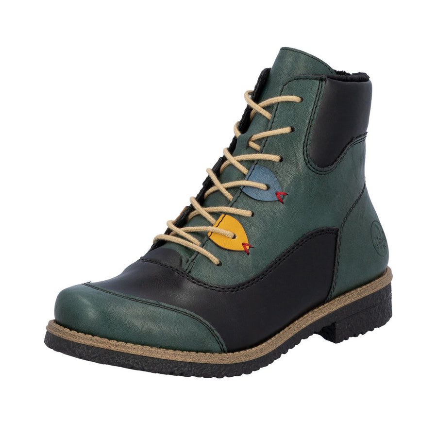 Rieker - 73510-90 - Peacock/Schwarz/Honig/Royal - Boots