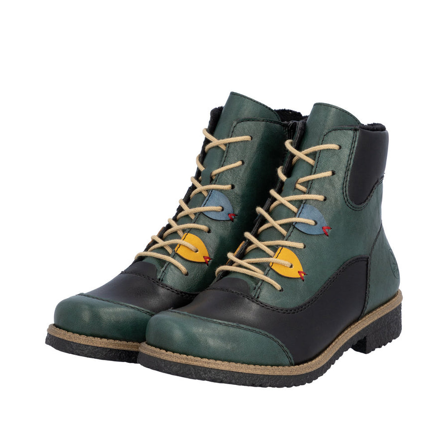Rieker - 73510-90 - Peacock/Schwarz/Honig/Royal - Boots