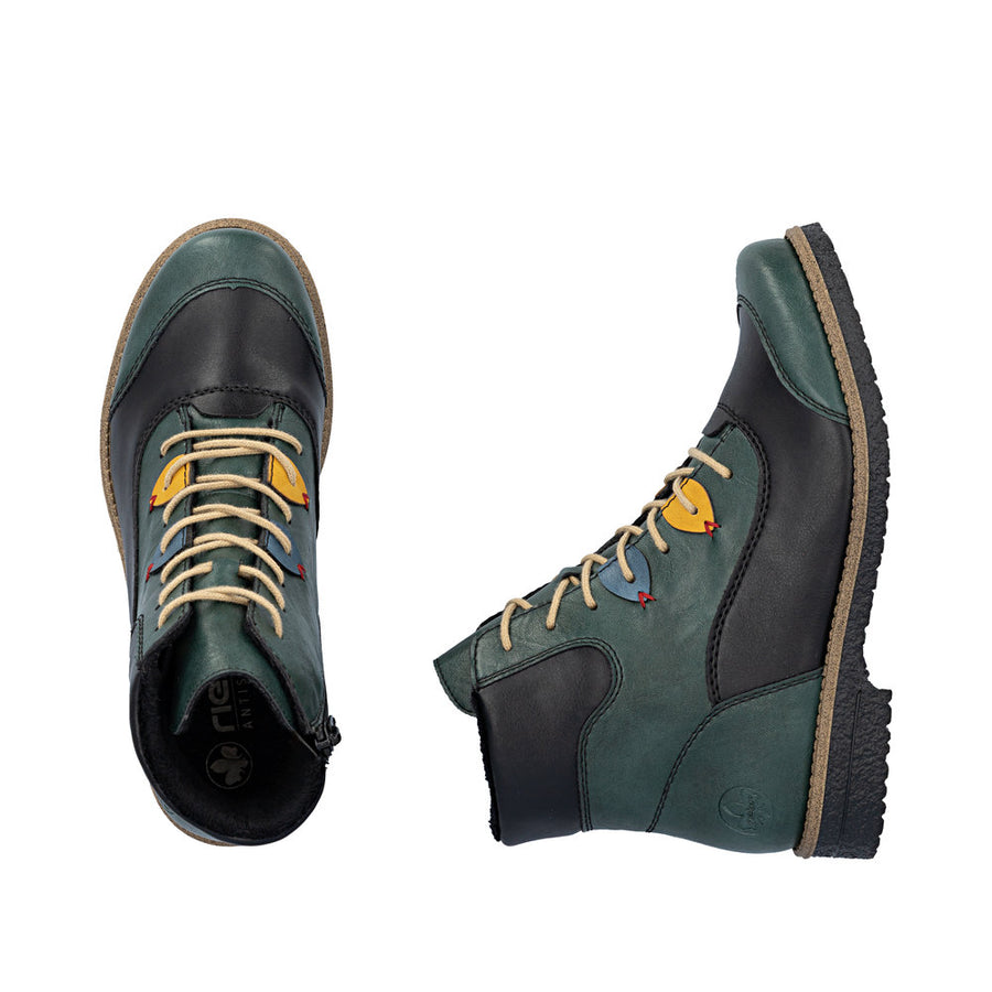 Rieker - 73510-90 - Peacock/Schwarz/Honig/Royal - Boots