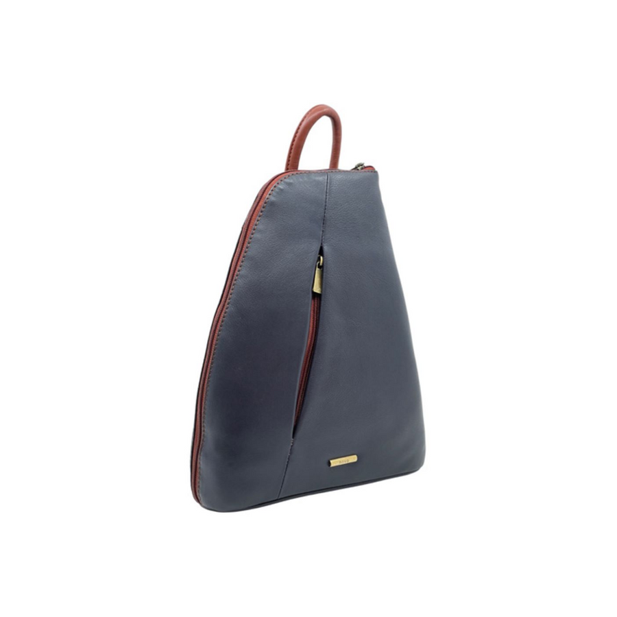 Nova Leathers - Backpack - 814N - Navy/Tan - Bags