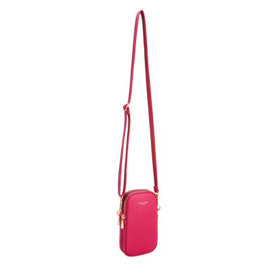 Nova Leathers - Double Zip Phone Case - Rose Red - Bags