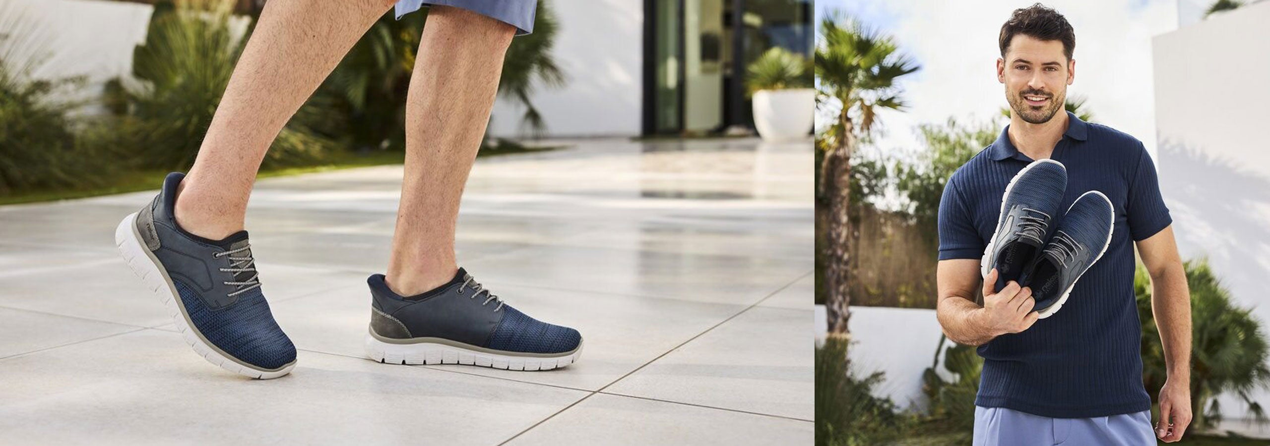 blue shoes
