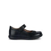 Geox - J Naimara Girl - Black Leather- School Shoes