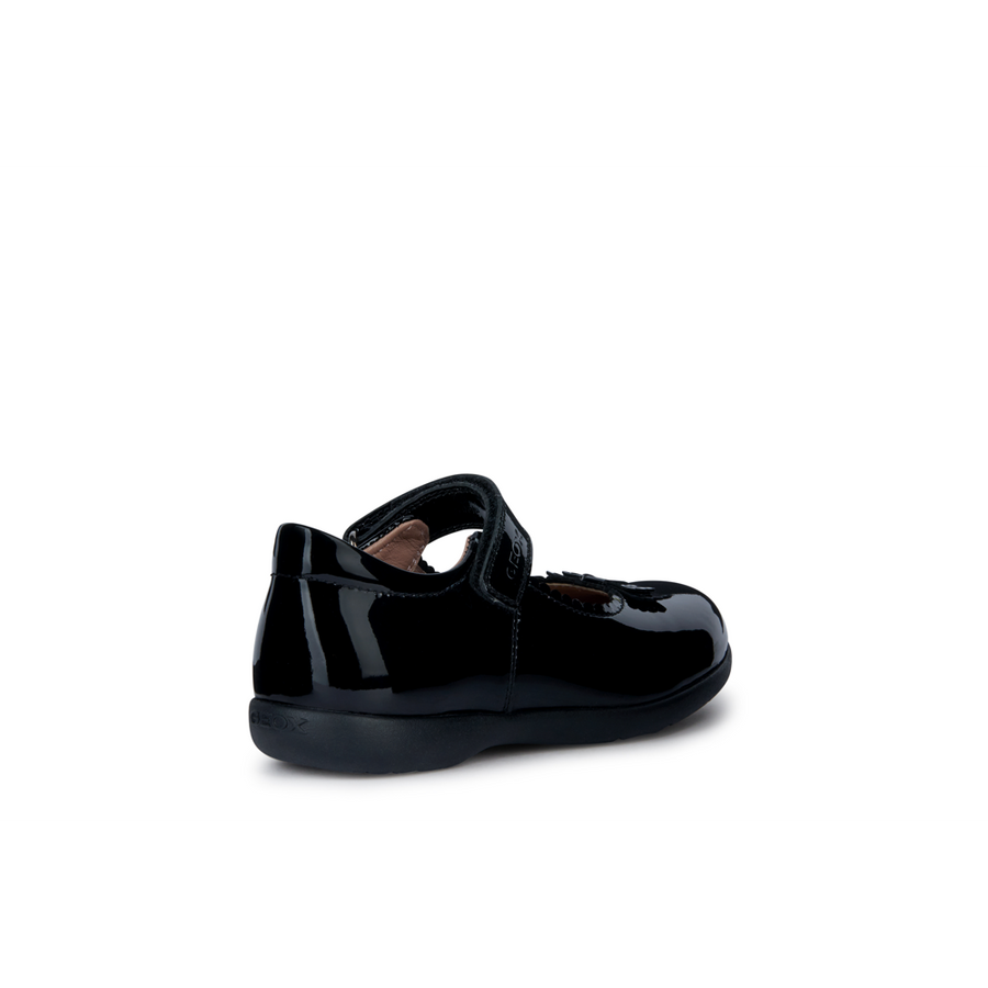 Geox - J Naimara Girl - Black Patent- School Shoes