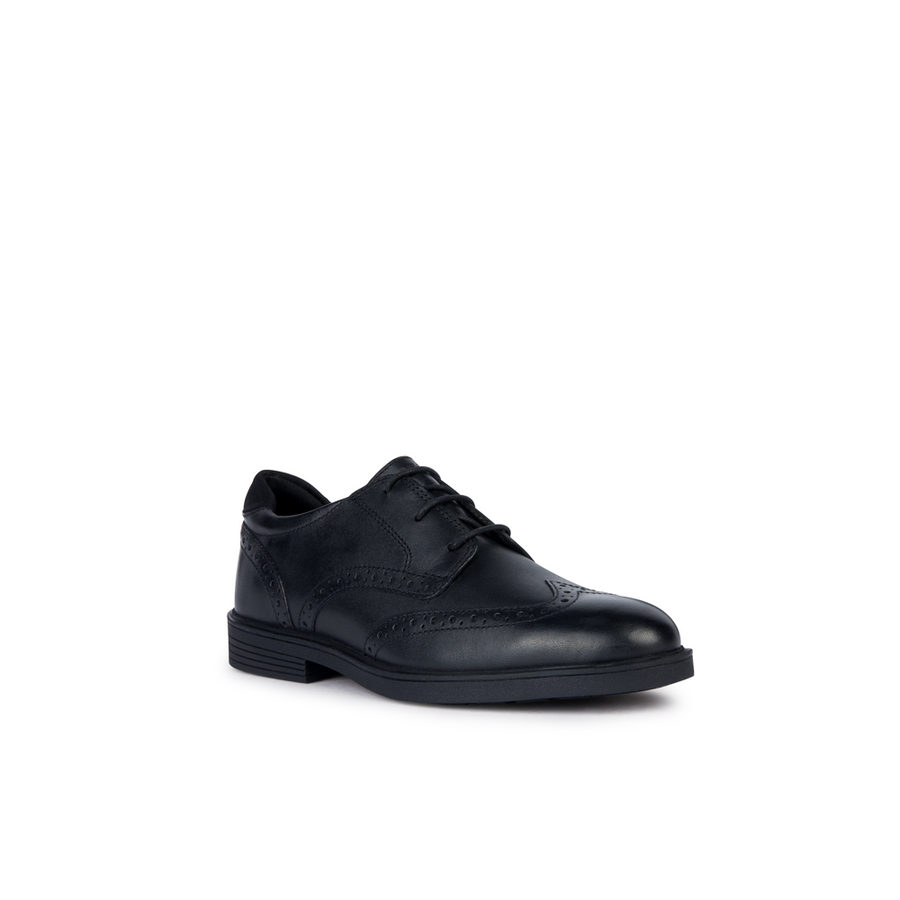 Geox - J Zheeno Boy Brogue - Black - School Shoes