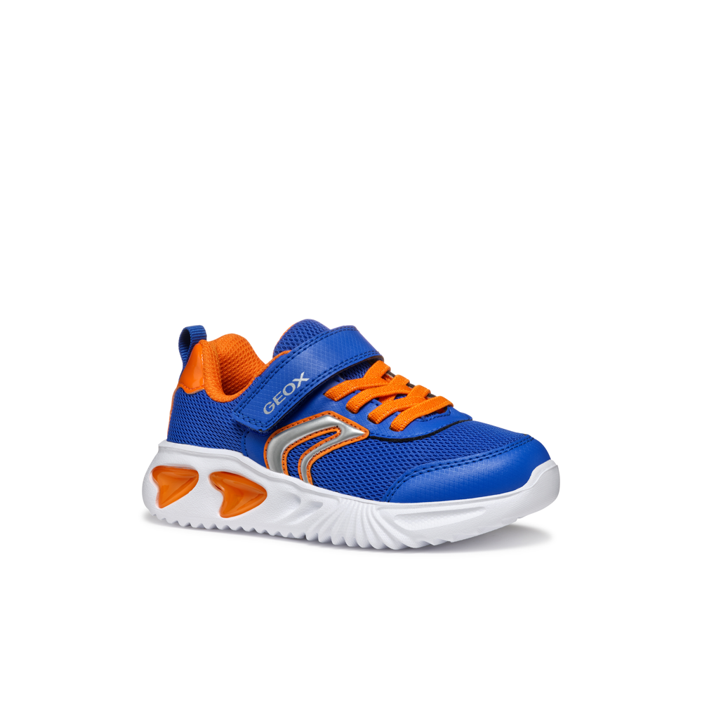 Geox - J Assister Boy - Royal/Orange - Trainers