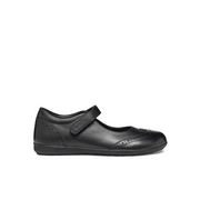 Geox - J Iberide Girl B - Black Smooth Leather - School Shoes