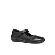 Geox - J Iberide Girl B - Black Smooth Leather - School Shoes