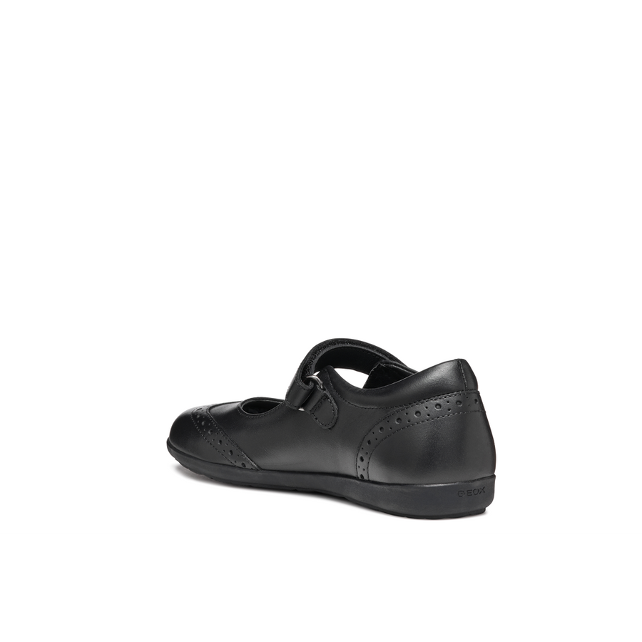 Geox - J Iberide Girl B - Black Smooth Leather - School Shoes