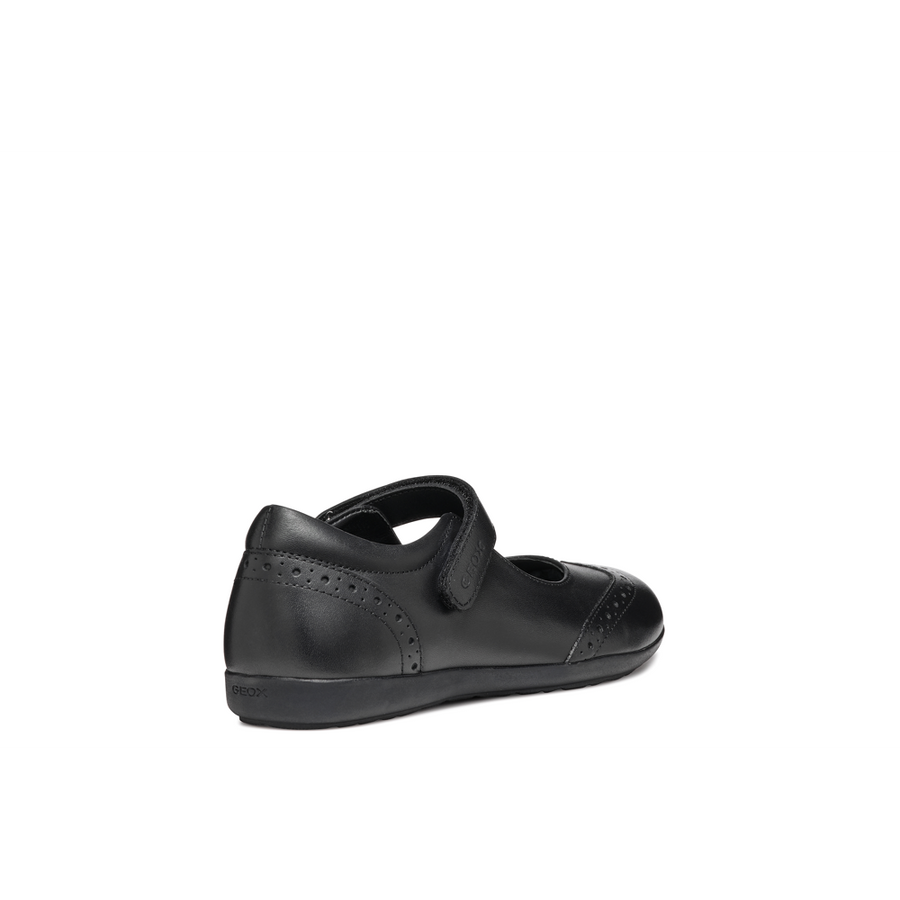 Geox - J Iberide Girl B - Black Smooth Leather - School Shoes