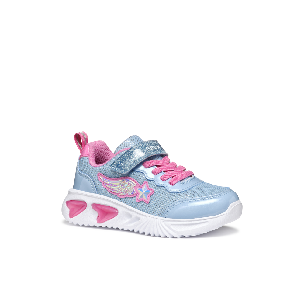 Geox - J Assister Girl - Sky/Pink - Trainers