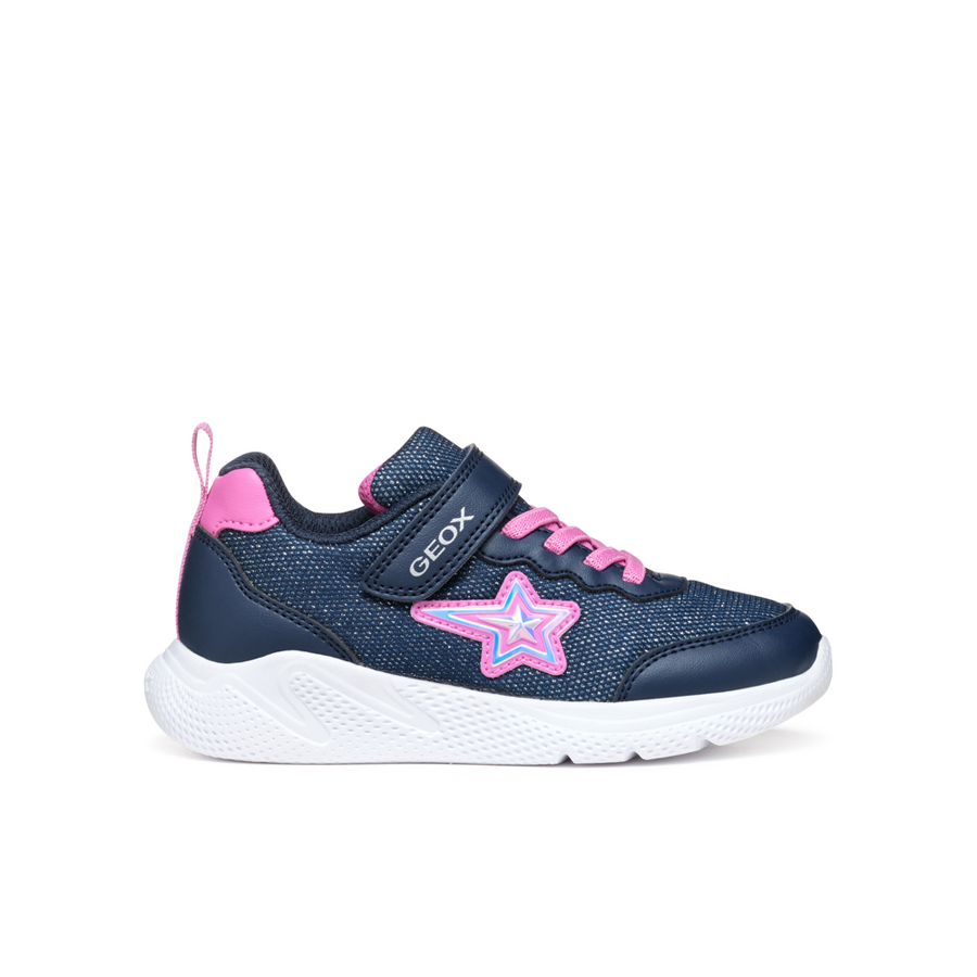 Geox - J Sprintye Girl - Navy/Fuchsia - Trainers