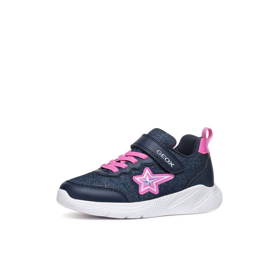 Geox - J Sprintye Girl - Navy/Fuchsia - Trainers