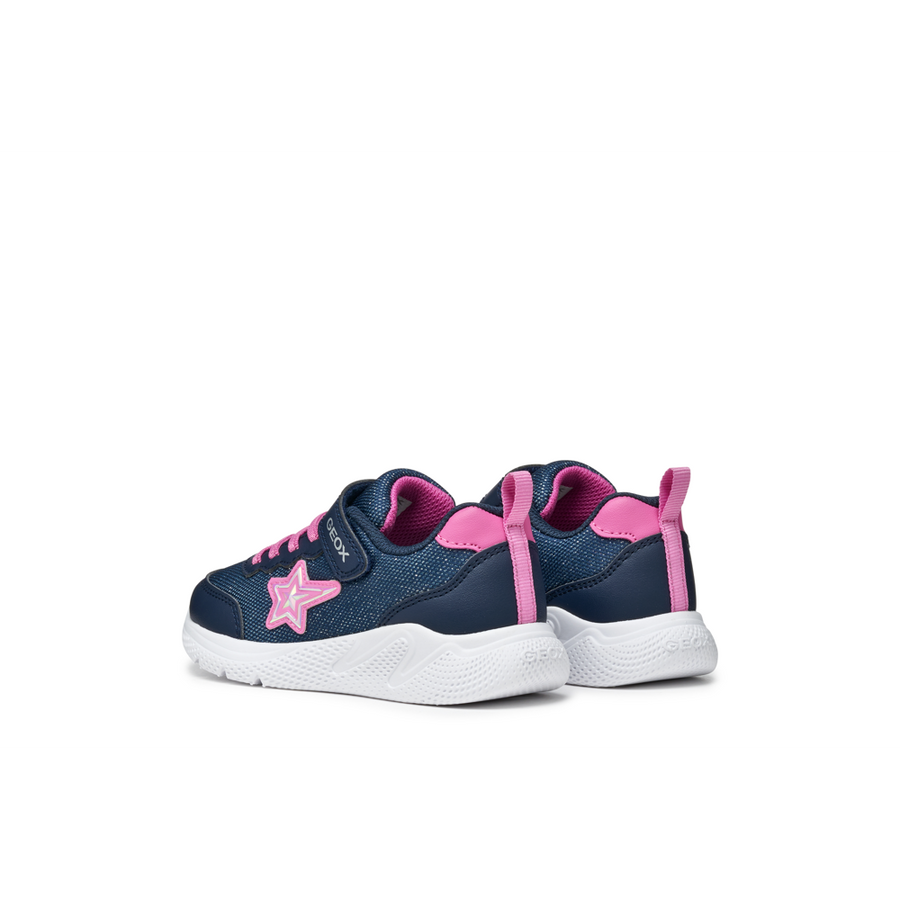 Geox - J Sprintye Girl - Navy/Fuchsia - Trainers