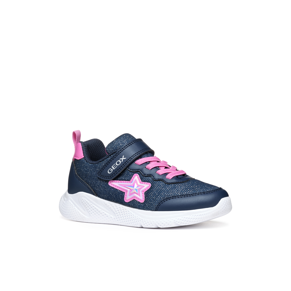 Geox - J Sprintye Girl - Navy/Fuchsia - Trainers
