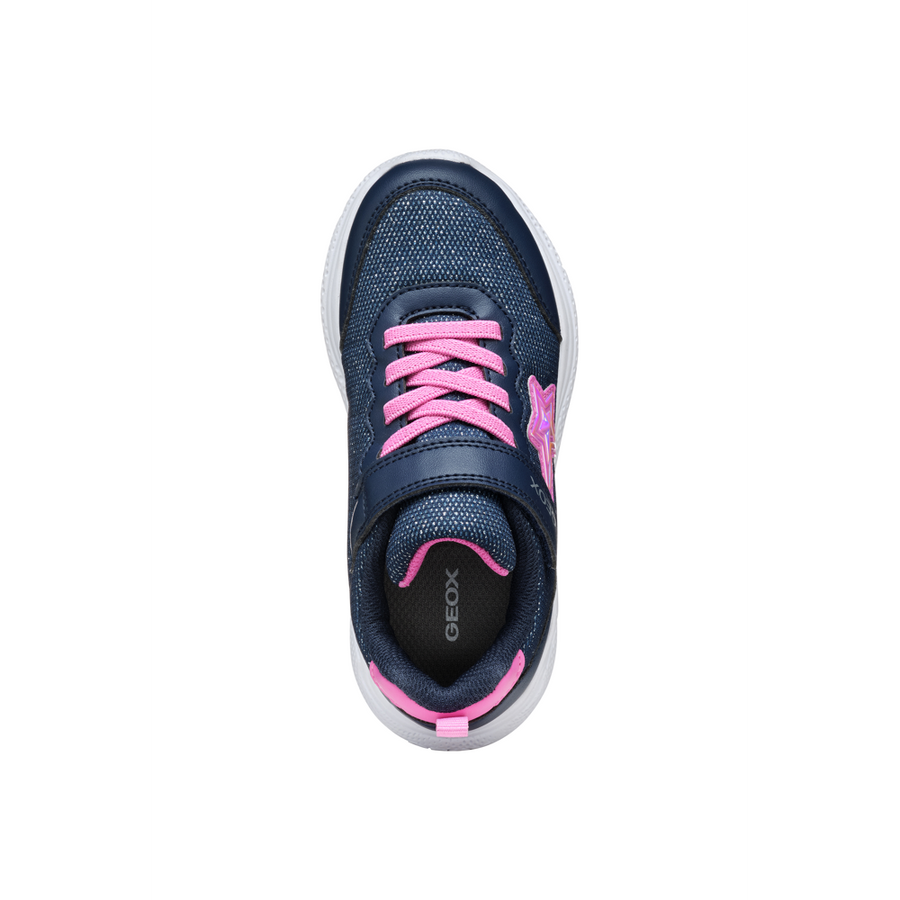 Geox - J Sprintye Girl - Navy/Fuchsia - Trainers