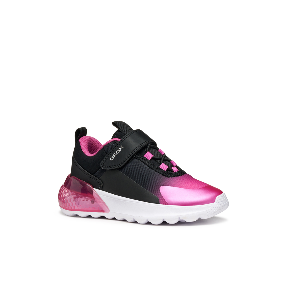 Geox - J Activart Illuminus - Black/Fuchsia - Trainers