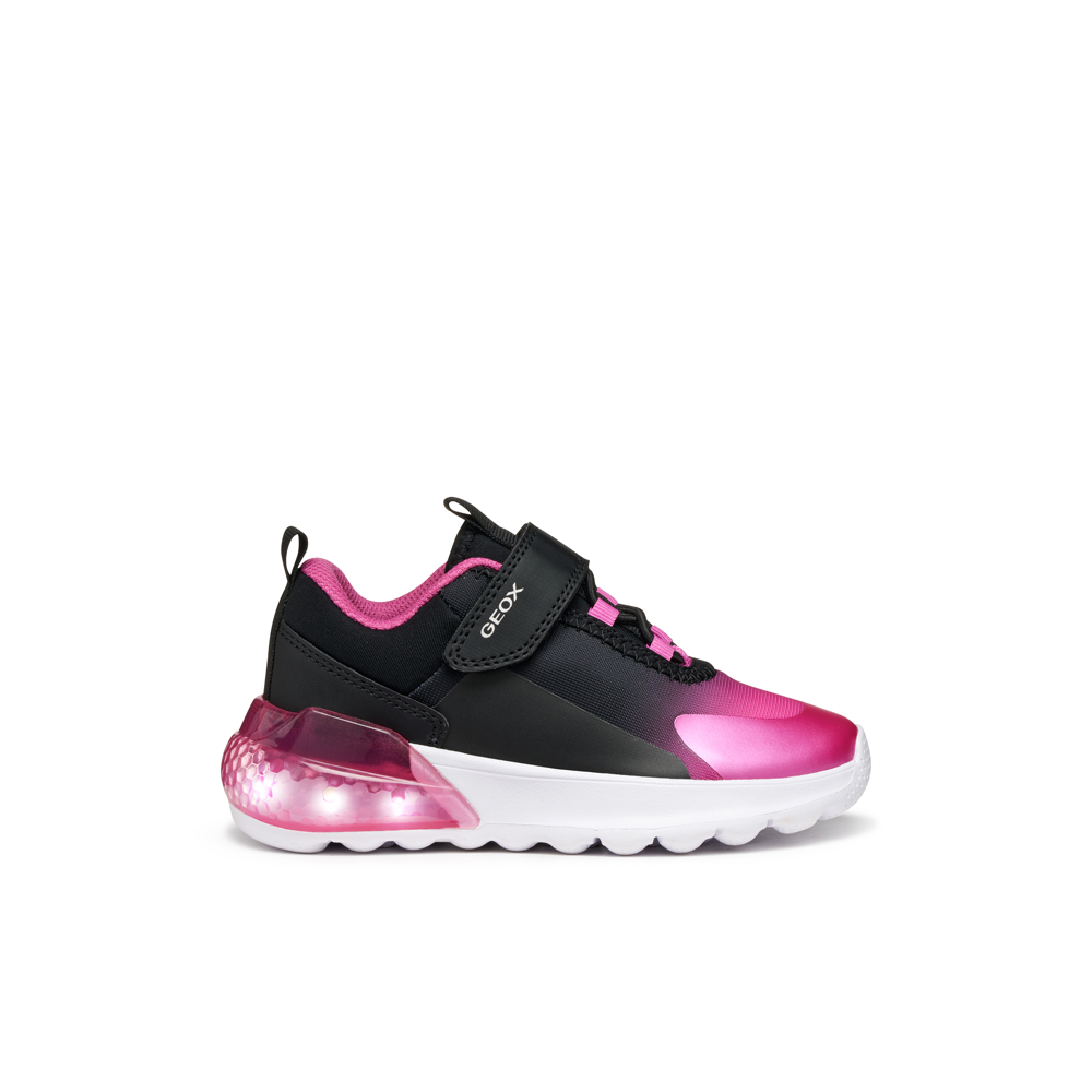 Geox - J Activart Illuminus - Black/Fuchsia - Trainers