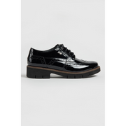 POD - Kacey BP - Black Patent - School Shoes