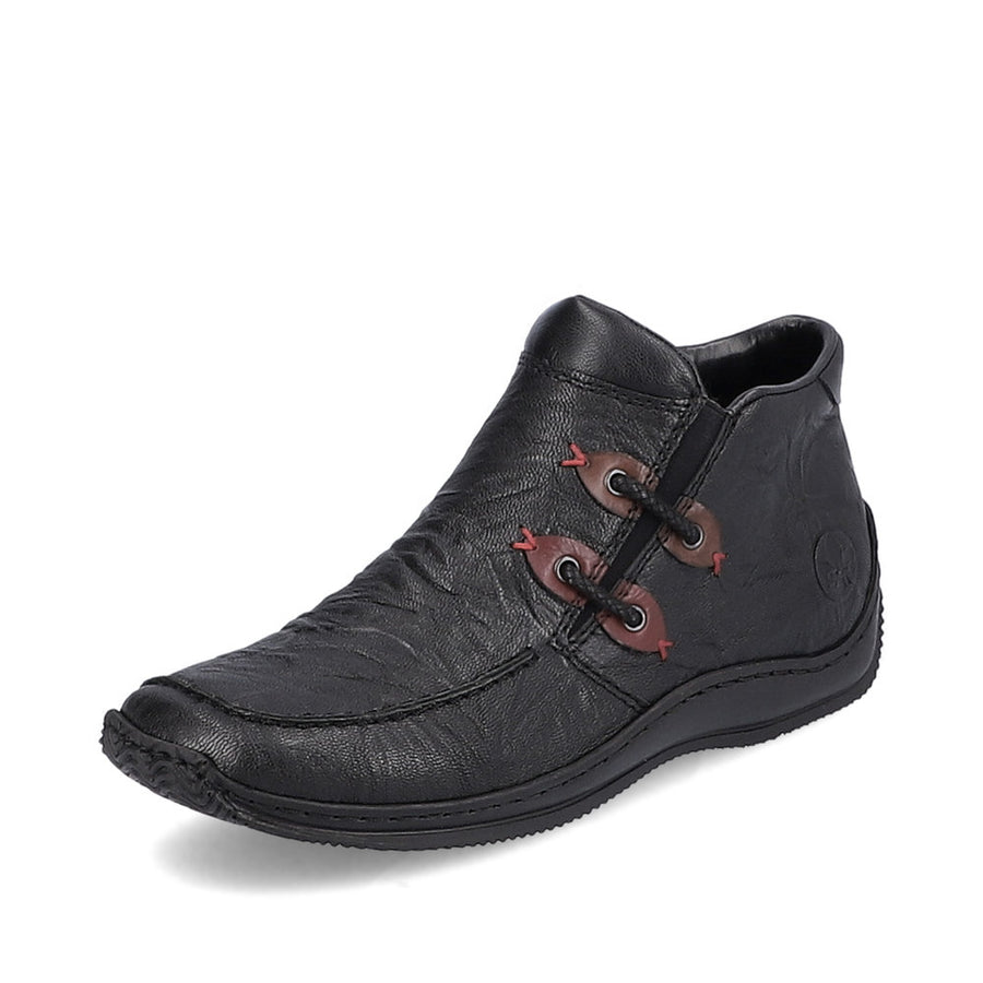 Rieker - L1787-00 - Schwarz/Wine/Brandy - Boots