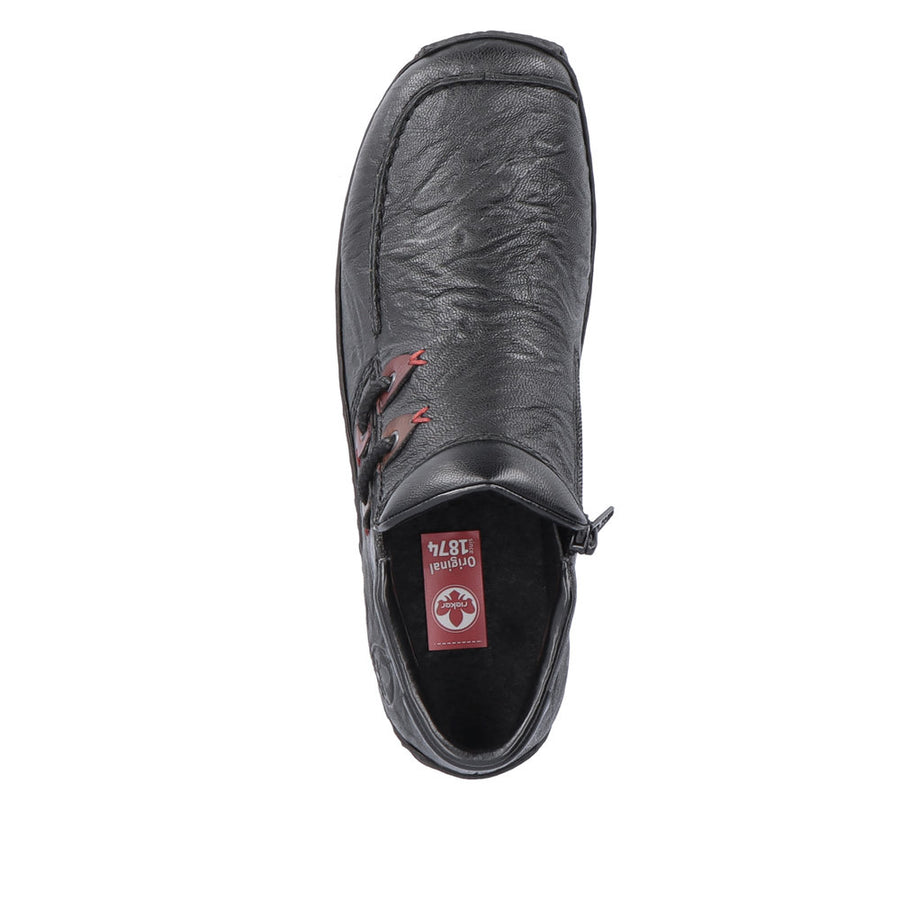 Rieker - L1787-00 - Schwarz/Wine/Brandy - Boots
