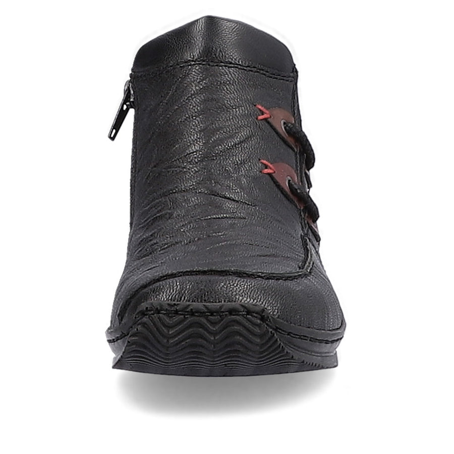 Rieker - L1787-00 - Schwarz/Wine/Brandy - Boots