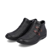 Rieker - L1787-00 - Schwarz/Wine/Brandy - Boots