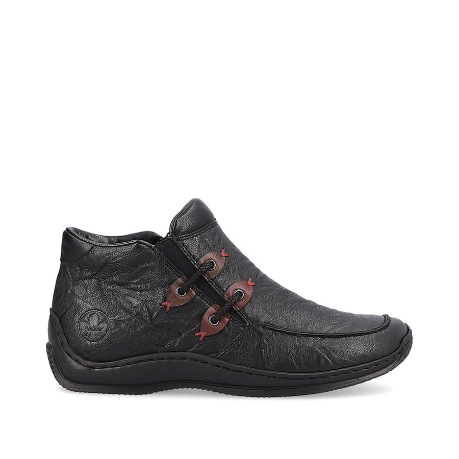 Rieker - L1787-00 - Schwarz/Wine/Brandy - Boots