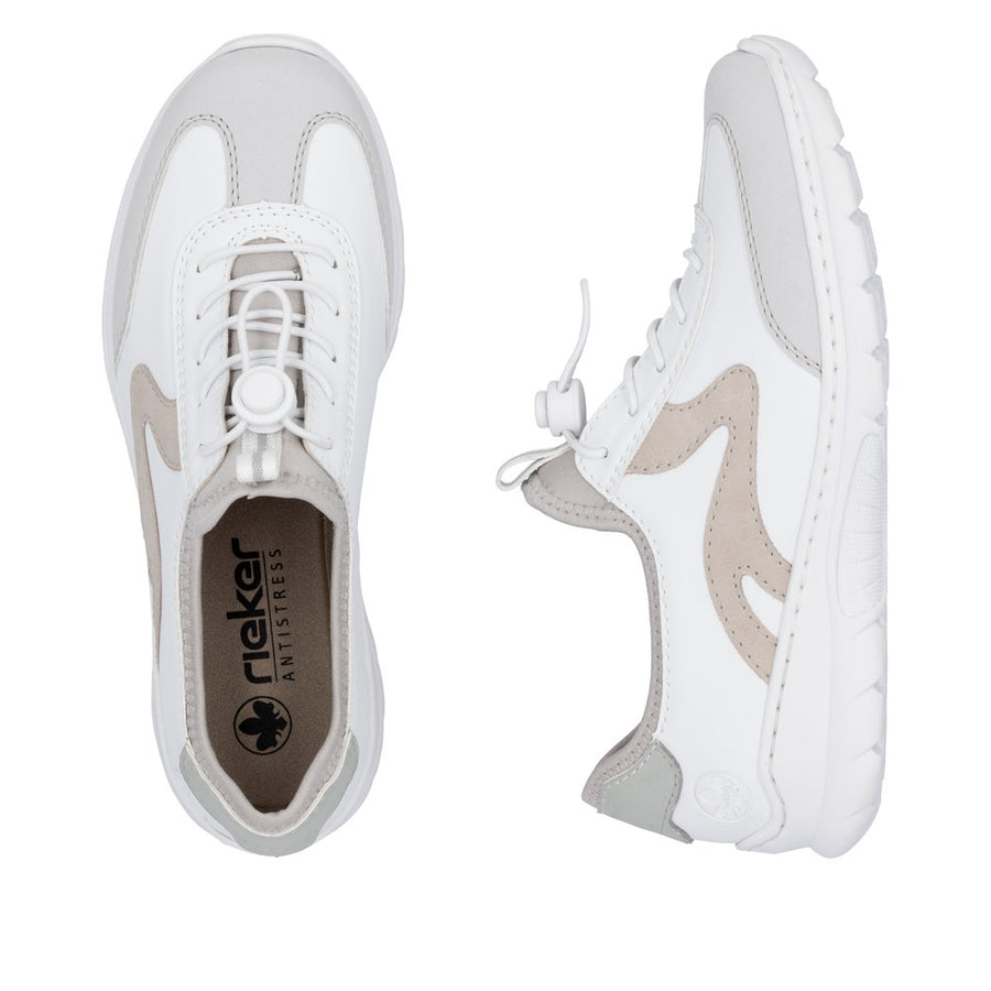 Rieker - L32G9-80 - Quarz/Weiss/Rose/Palecyan - Shoes