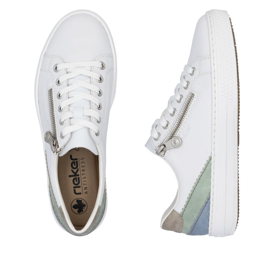 Rieker - L5900-80 - Weiss/Mint/Bleu/Perle - Shoes
