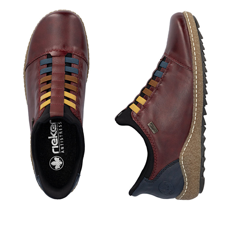 Rieker - L7562-35 - Vino/Ozean/Schwarz/Wine - Shoes