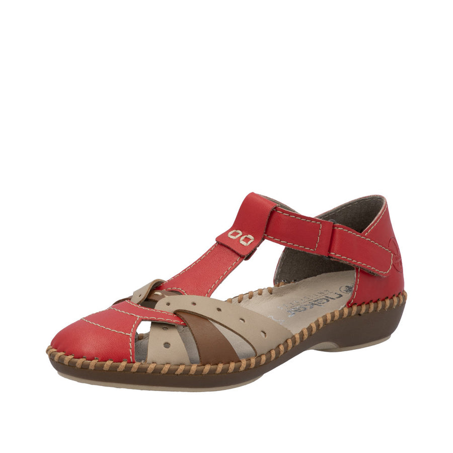 Rieker - M1655-33 - Rosso/Beige/Cayenne - Sandals
