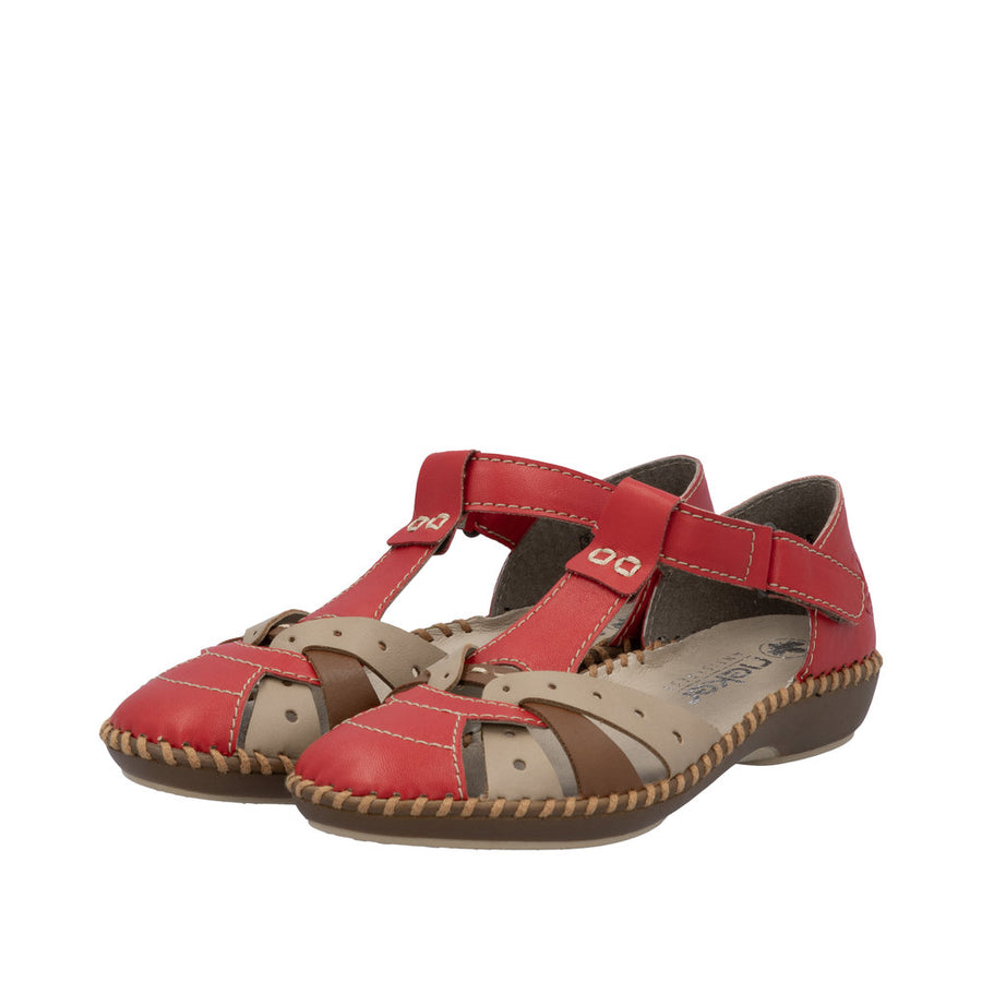 Rieker - M1655-33 - Rosso/Beige/Cayenne - Sandals