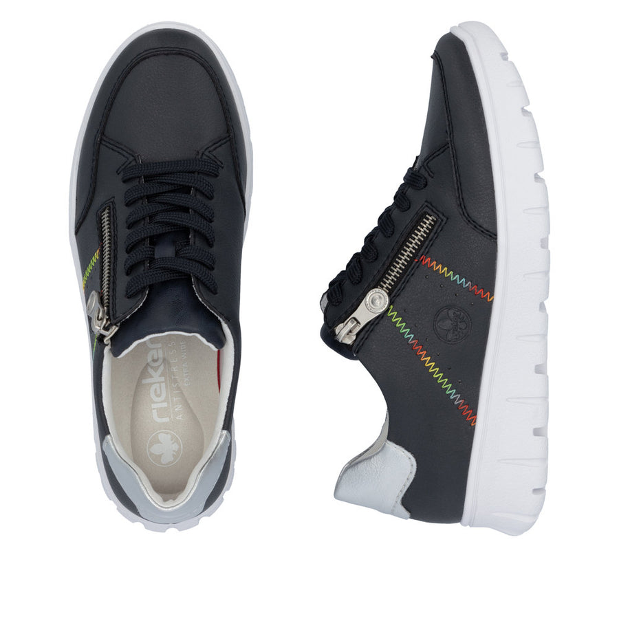 Rieker - N1313-14 - Pazifik/Silber - Shoes