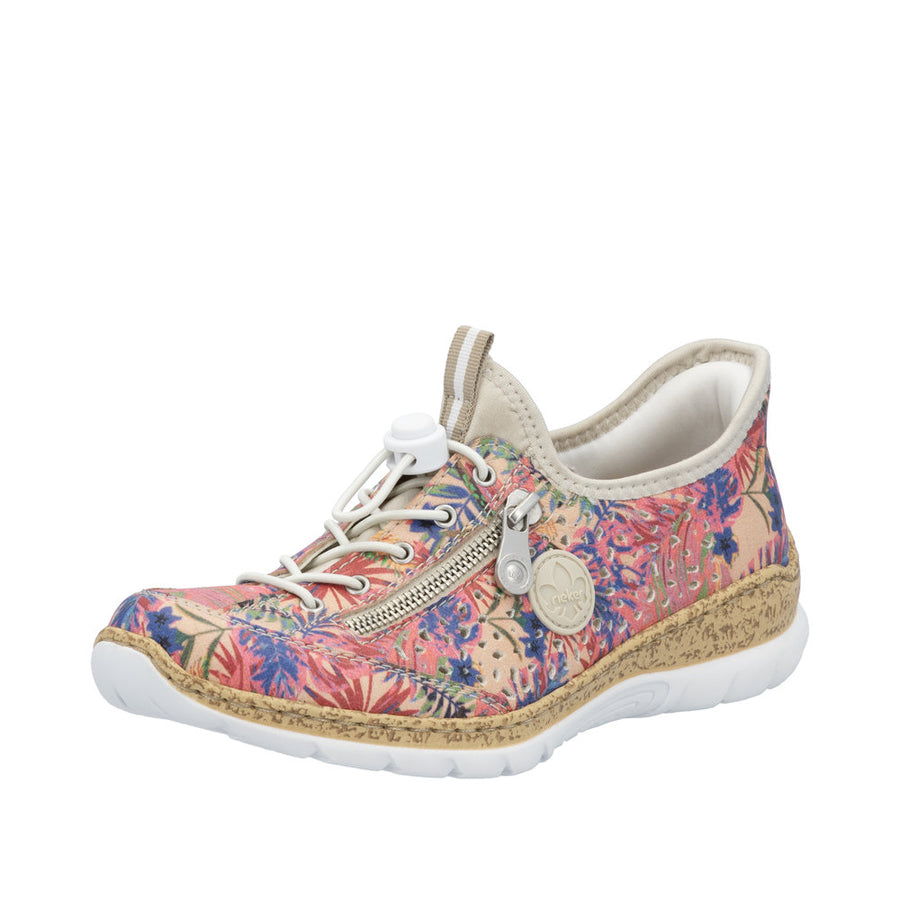 Rieker - N42V3-90 - Rosa-Jungle/Perle/Crème - Shoes