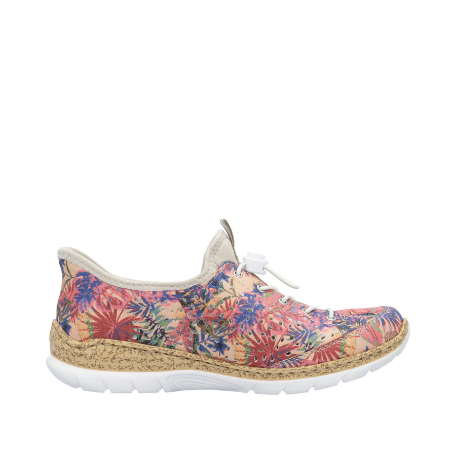 Rieker - N42V3-90 - Rosa-Jungle/Perle/Crème - Shoes